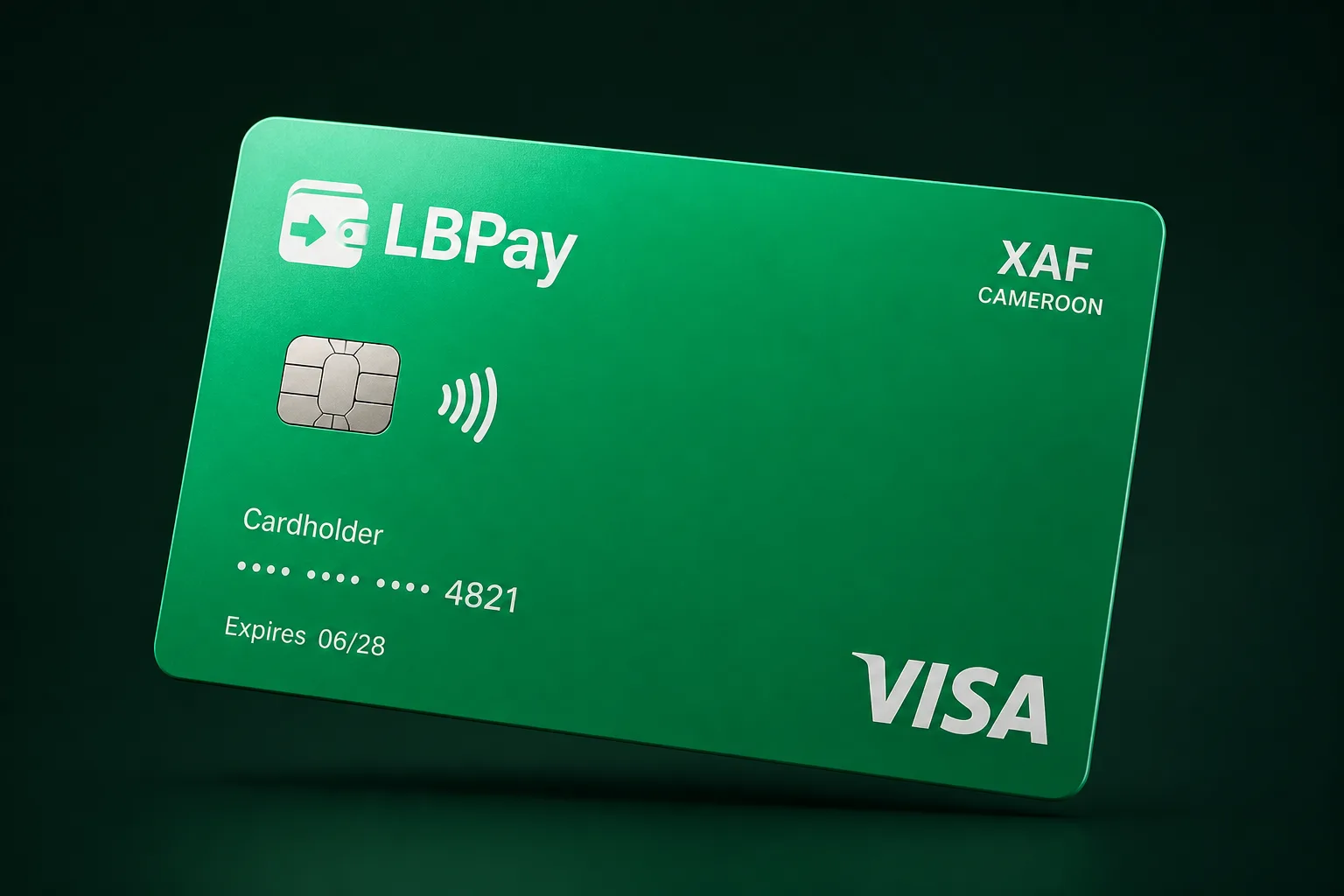 LBPay emerald payment card for Cameroon XAF